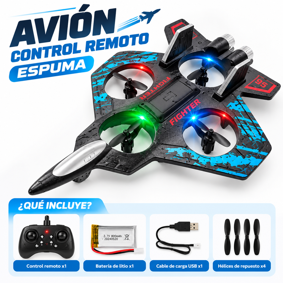 Avion Control Remoto de Espuma