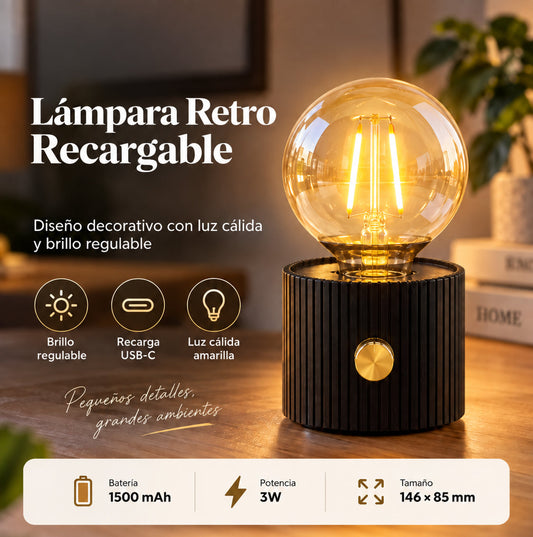 Lámpara Retro Recargable